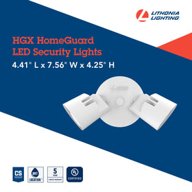 Lithonia Lighting HomeGuard wall or ceiling mounting for flexible placement