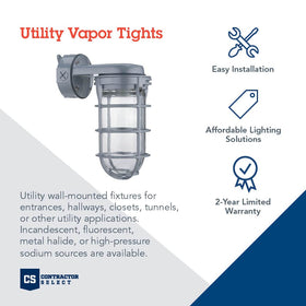 Lithonia Jelly Jar wall mount assembly adds rugged, industrial aesthetics.