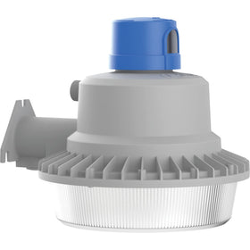 Lithonia Lighting BarnGuard LED security light front view for yard security.