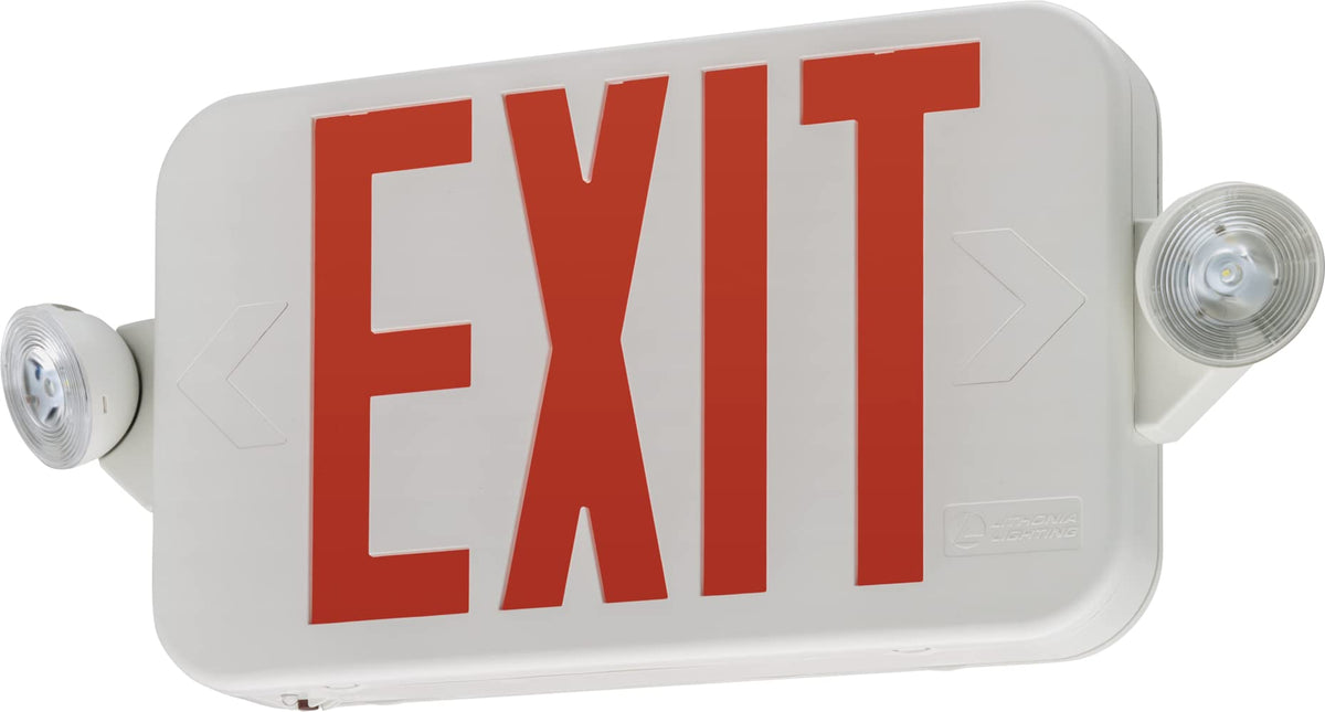 Lithonia ECRG exit sign front view showing compact profile