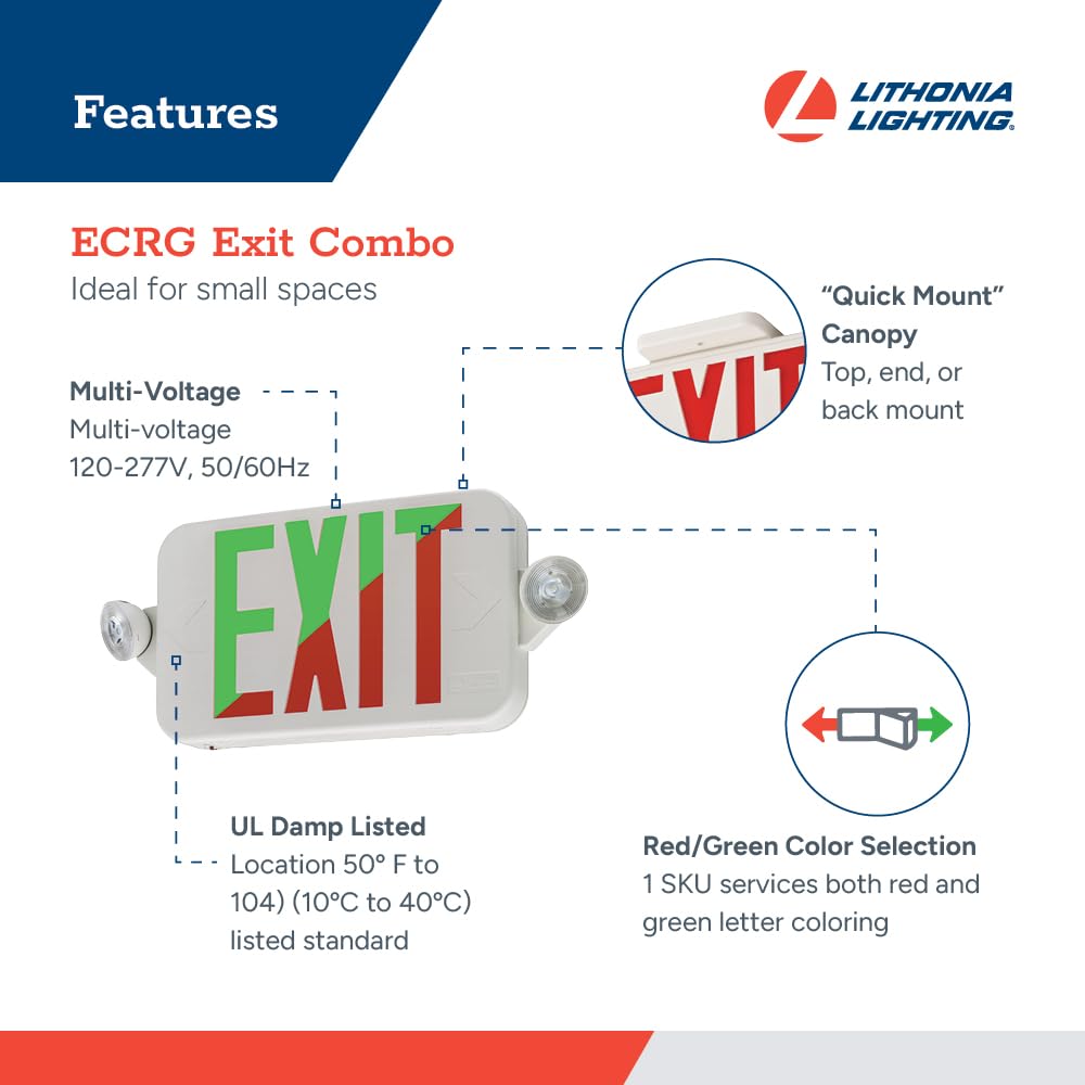 Lithonia ECRG red lens insert for default signaling