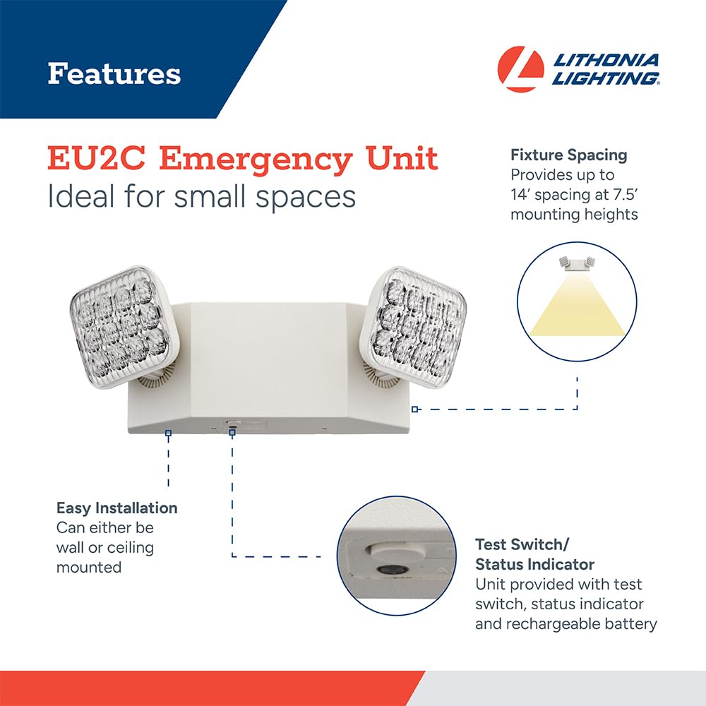 Lithonia Lighting Basics emergency light suitable for damp indoor locations.