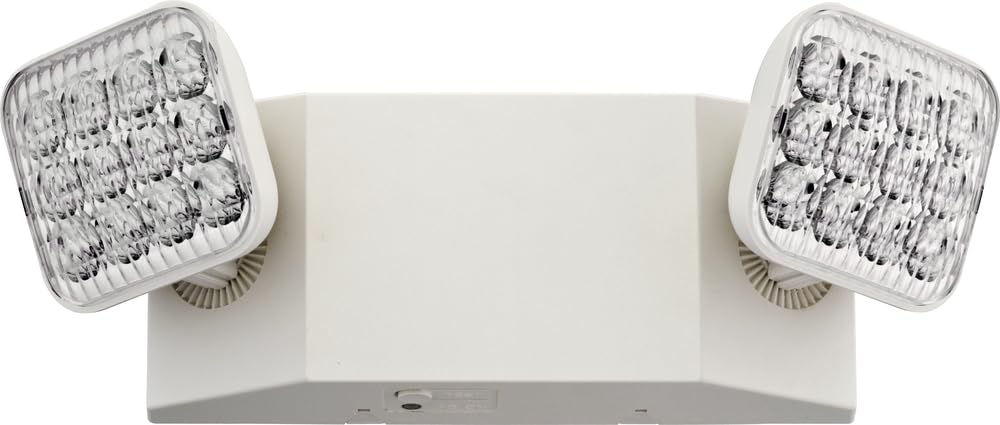 Lithonia Lighting Basics emergency light dual heads for flexible corridor coverage.