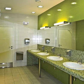 Lithonia Lighting Basics emergency light self-diagnostic mode helps readiness.