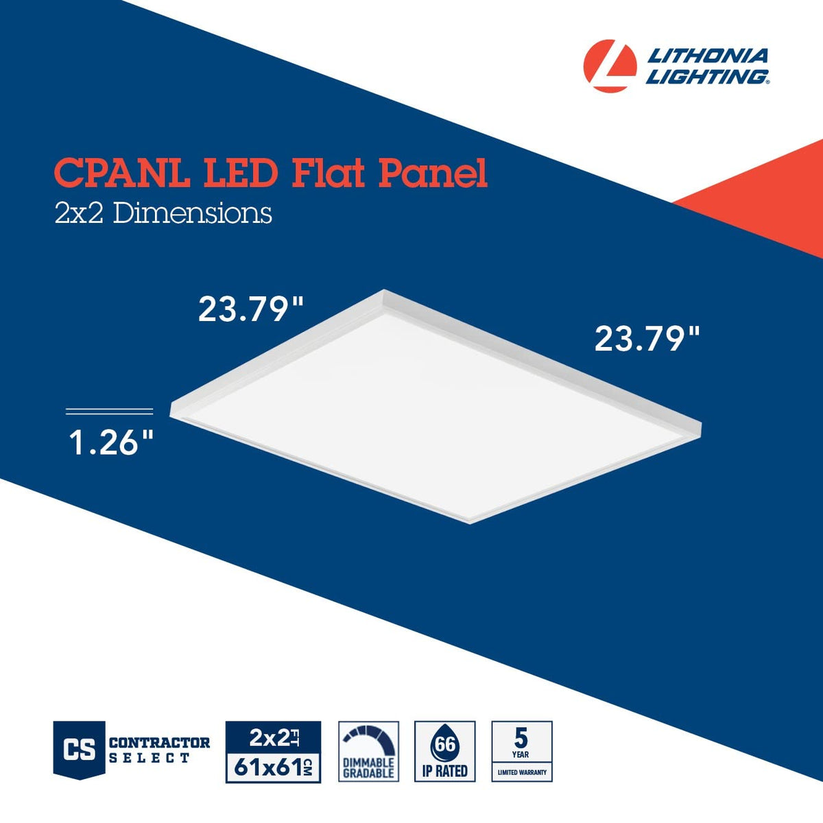 Lithonia Lighting CPANL switchable CCT control showing 3500K-5000K range for ambience