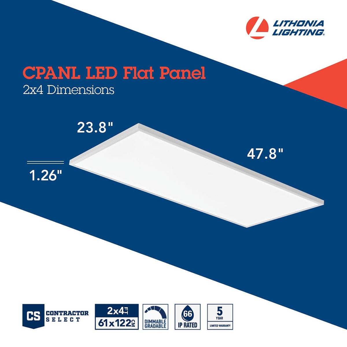 Lithonia CPANL T-bar clips enable quick grid-ceiling installation.