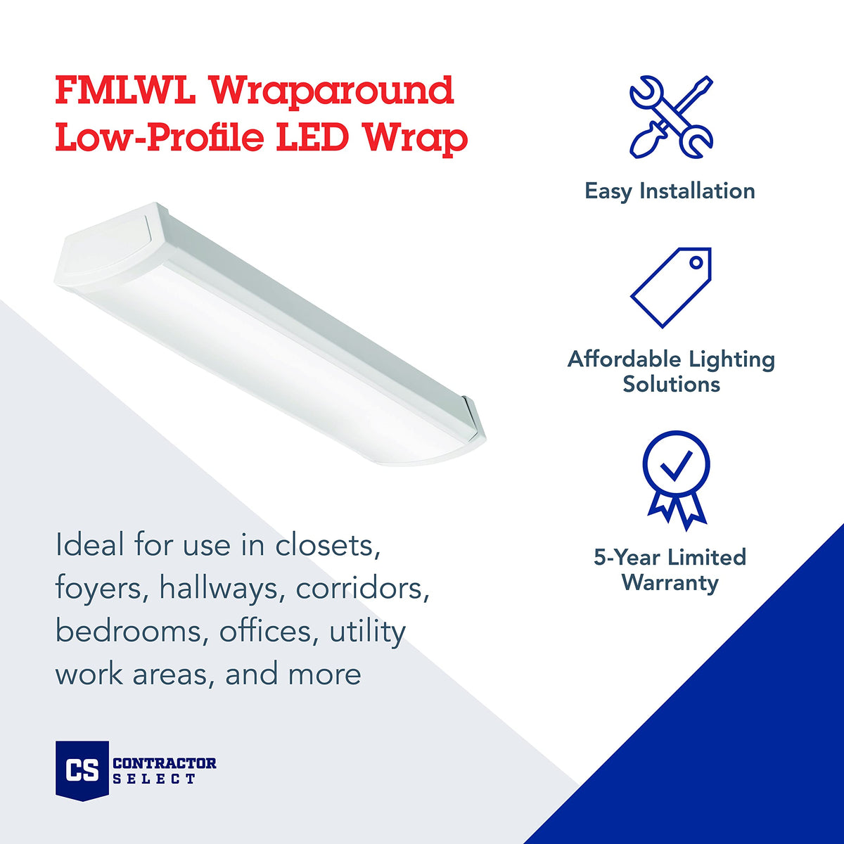 Diffuse close-up of the FMLWL diffuser providing glare-free light