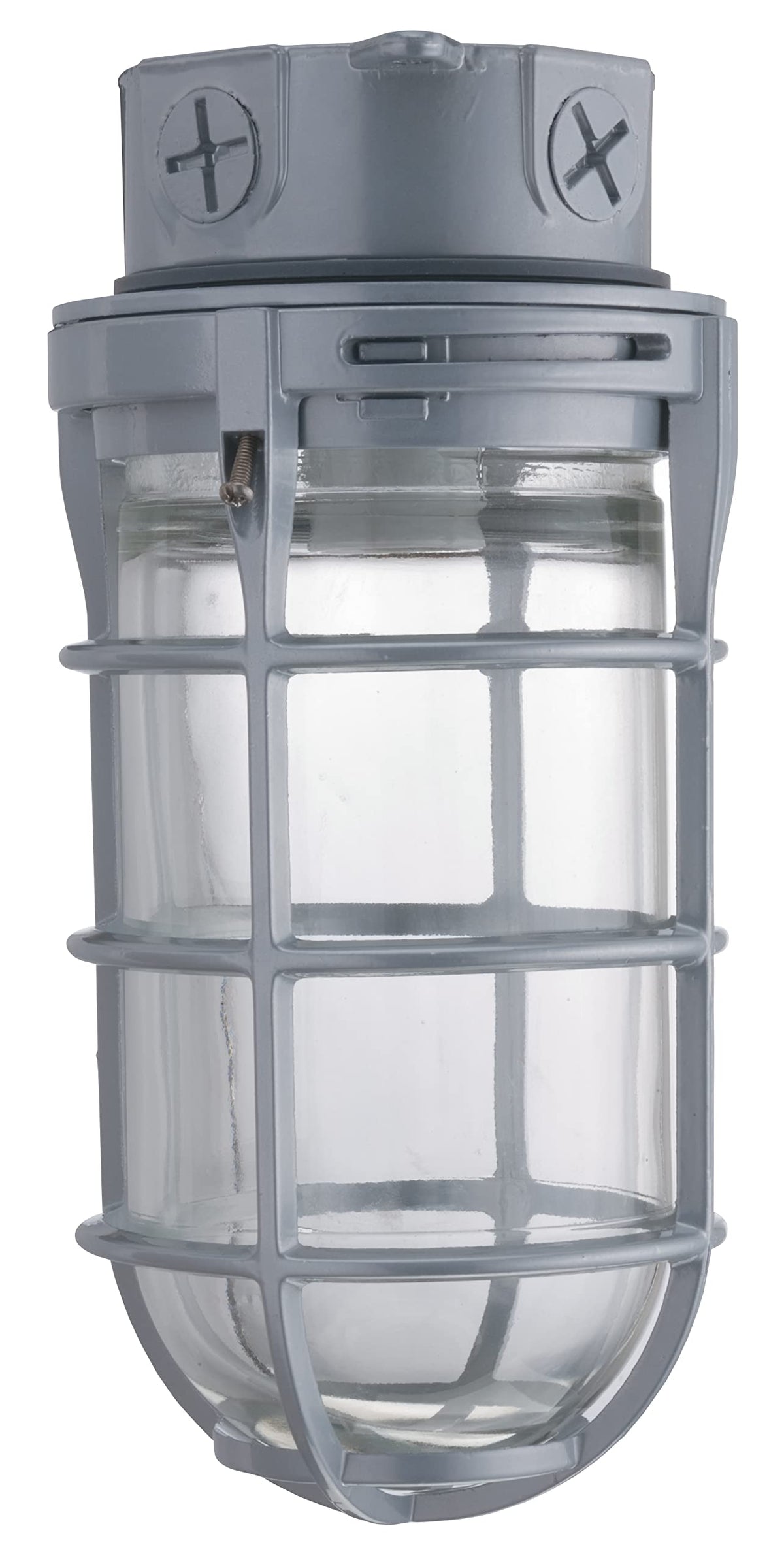 Lithonia Jelly Jar Light with prismatic globe provides even glow for entryways