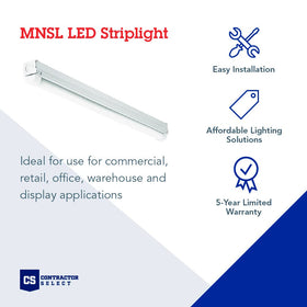 Lithonia Lighting MNSLL46 4ft strip light wall mount for vertical spaces