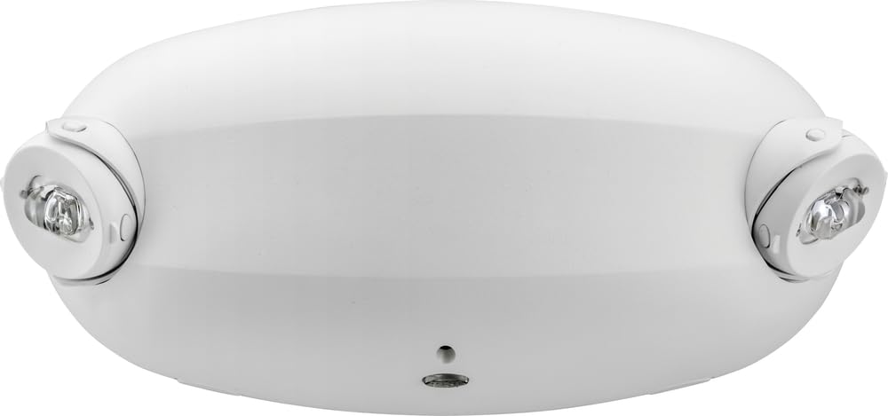 Lithonia Lighting Quantum Emergency Light with two adjustable heads for wide egress illumination.