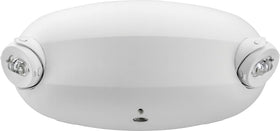 Lithonia Lighting Quantum Emergency Light with two adjustable heads for wide egress illumination.