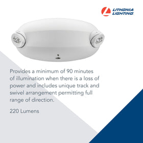 Wall-mounted Lithonia Quantum Emergency Light for flexible safety coverage.