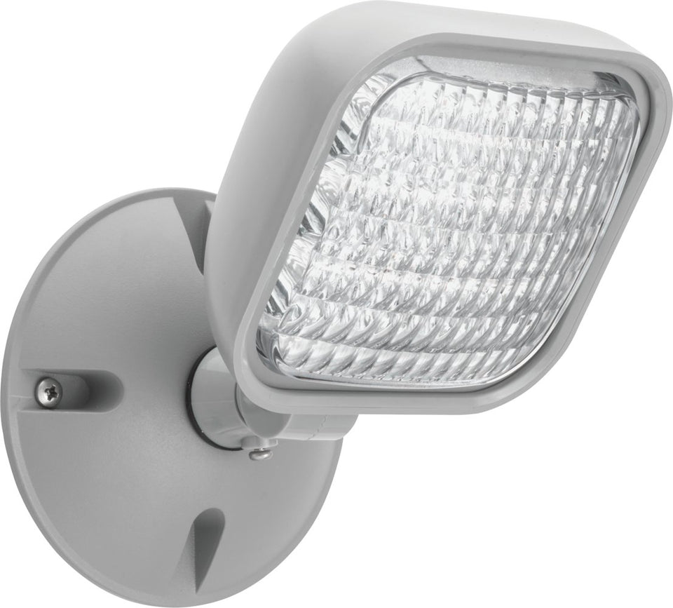 Lithonia Lighting weatherproof emergency remote head front view for reliable exits