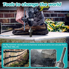 LitKiwi packed set includes driver and flat hammer for efficient grounding projects
