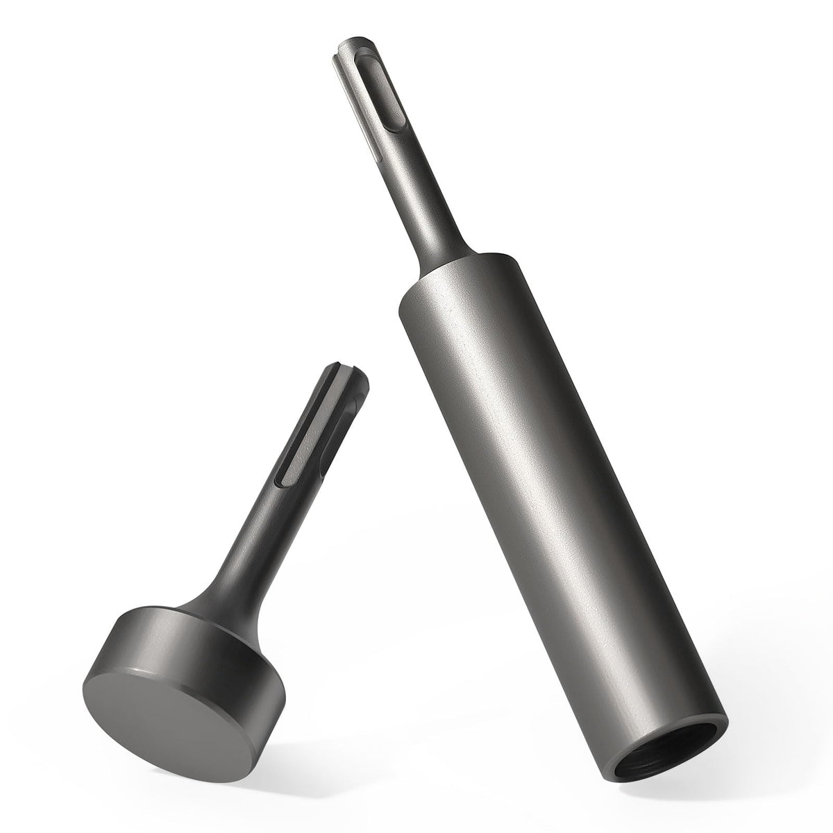 LitKiwi SDS-Plus Ground Rod Driver in action driving a 5/8-inch rod for quick grounding work