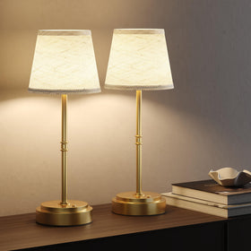 Litluzecozy cordless table lamp with 16 inch height for desk reading and ambiance