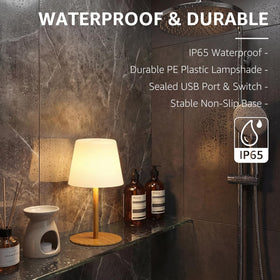 Litluzecozy IP65 shower lamp with wood grain design complements zen decor