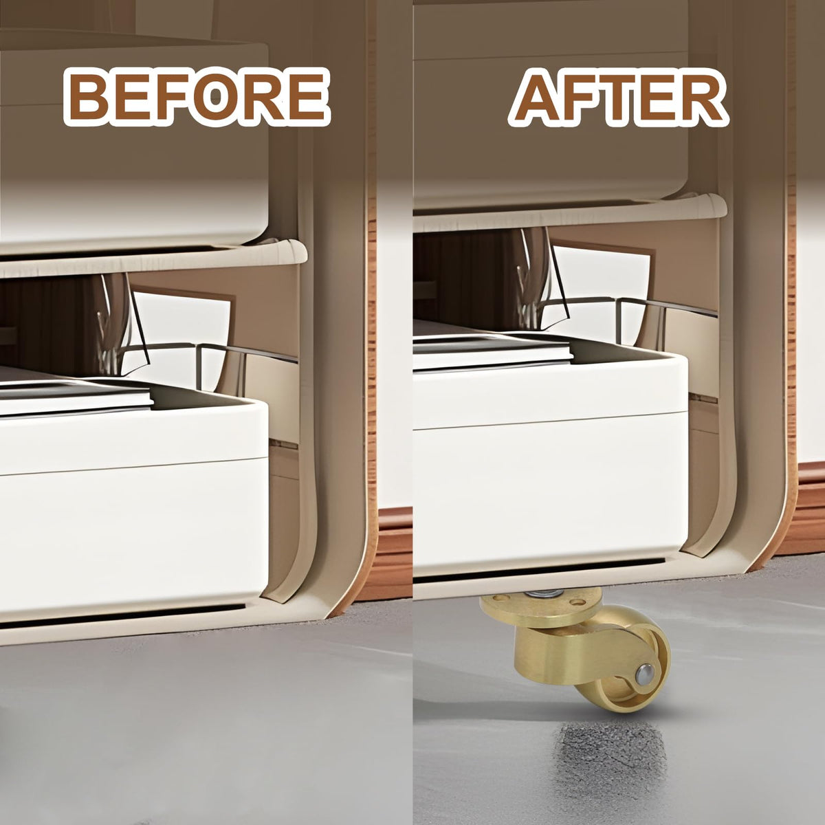 Installation kit with screws for quick mounting of Litoexpe brass casters.