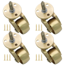 Litoexpe brass caster stem assembly with four pieces for easy mobility.