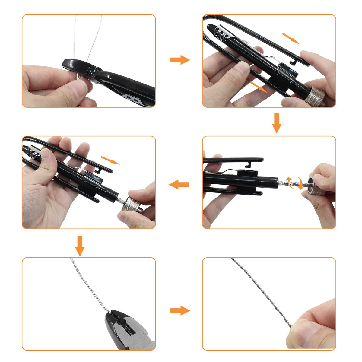 Litoexpe wire twisting pliers close-up highlighting precise operation