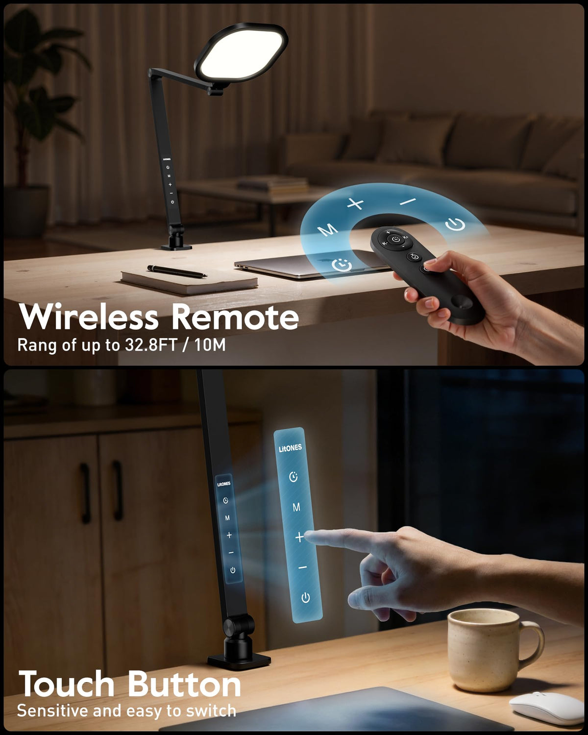 LitONES three color temperatures from warm to cool for various tasks