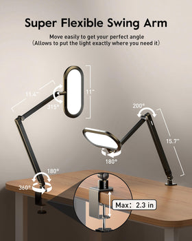 LitONES adjustable arm provides precise, flexible positioning