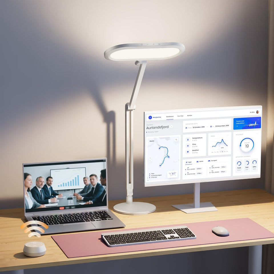 LitONES LED desk lamp base stability supports a steady workspace during long sessions.