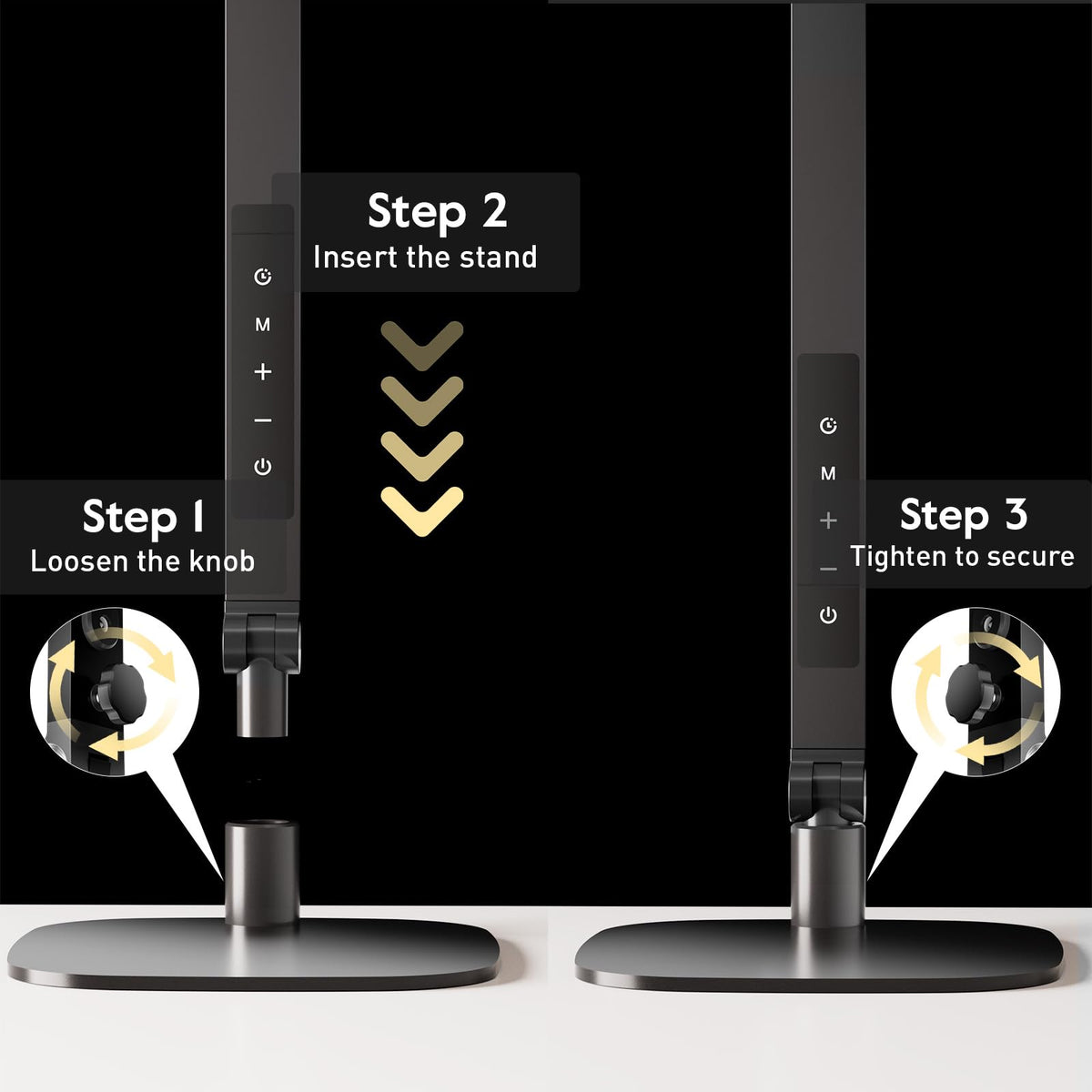 LitONES LED desk lamp color temperature settings for natural-looking light.