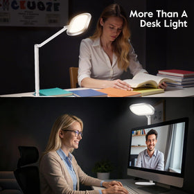 LitONES LED desk lamp knob remote enables precise, hands-free control during calls.