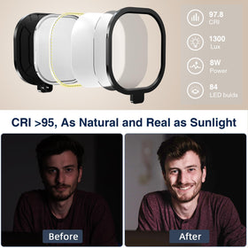LitONES light head rotates 360 degrees for versatile angles