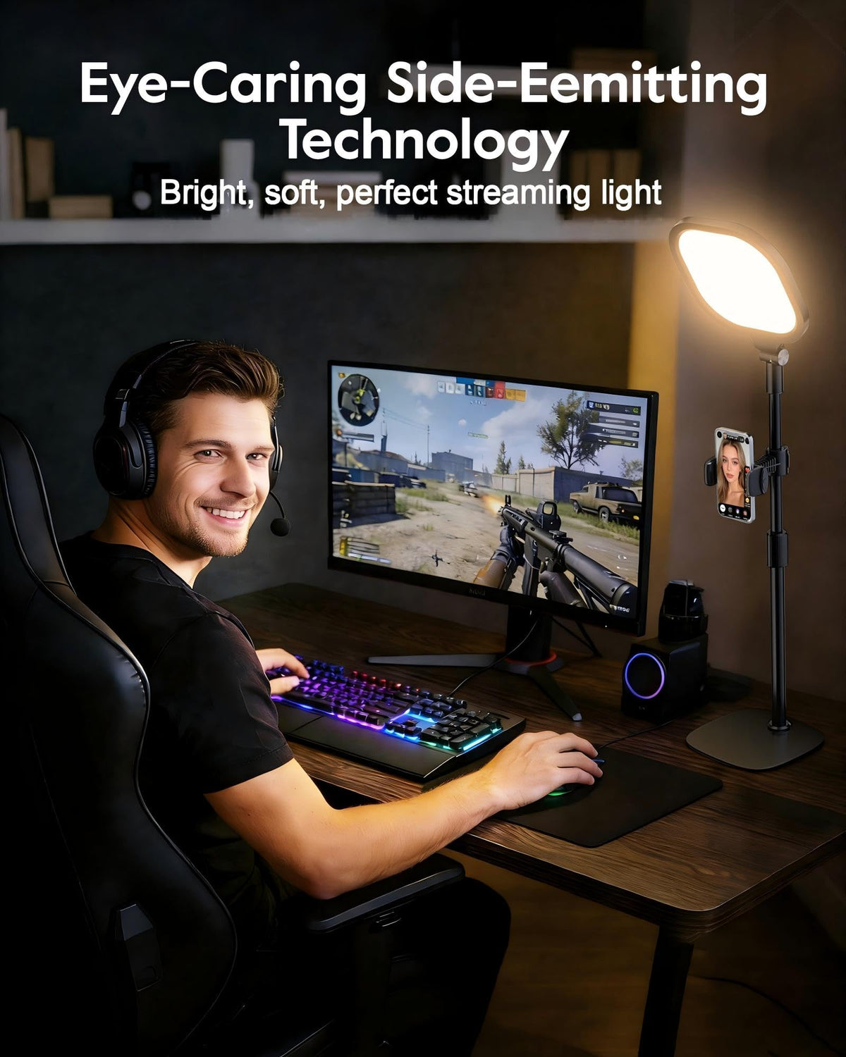 LitONES ring light head rotates 360 degrees for optimal angles