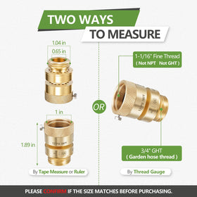 LitOrange lead-free brass vacuum breaker reduces contamination risk on outdoor spigots.