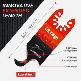 LitOrange twin-hook design in action enabling efficient pull and push cuts