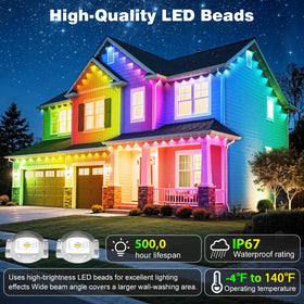 LITSOUL exterior lights with IP67 waterproof rating for all-weather protection.