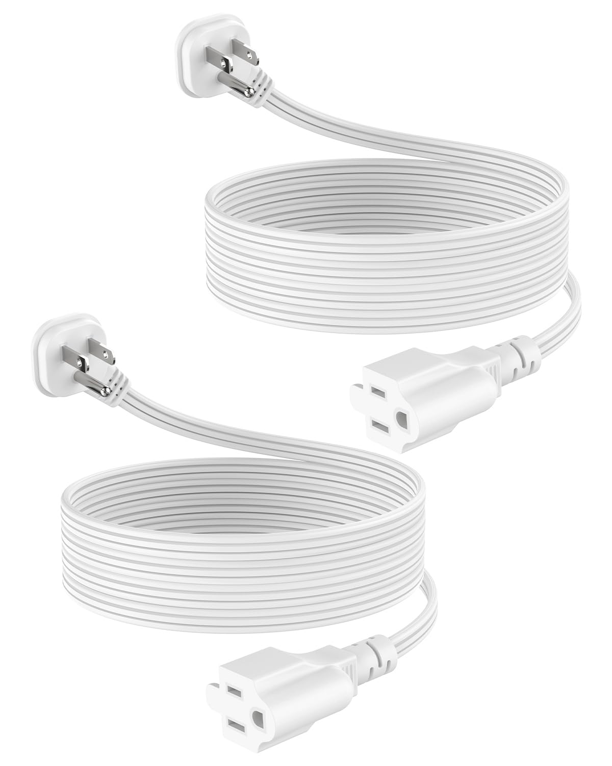 LitStar 6ft flat plug right-angle extension showing space-saving design for tight walls.