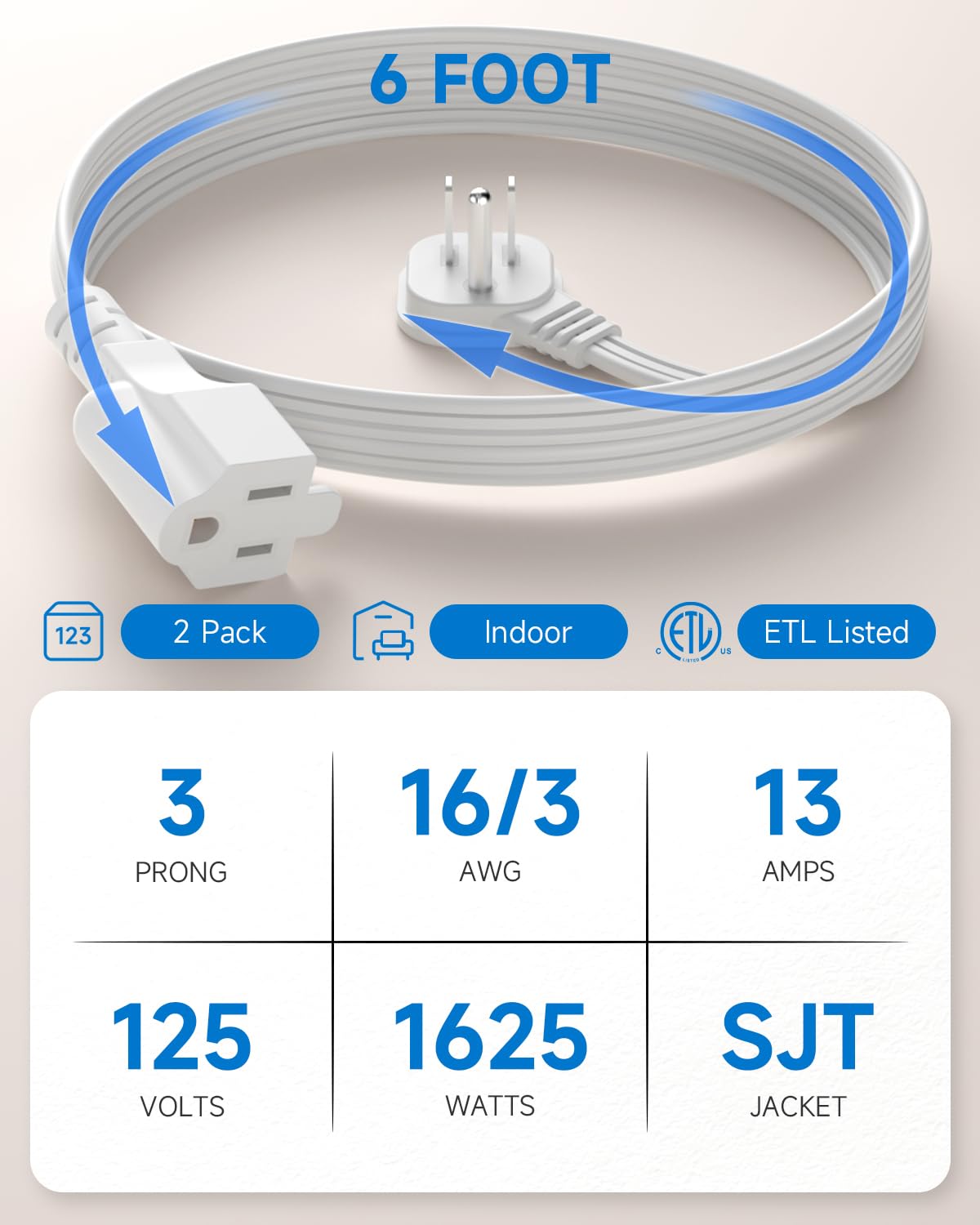 LitStar 125V 13A cord powering daily devices safely.