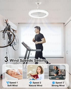LITTARBY energy-saving ceiling fan — quiet operation and lower energy use.