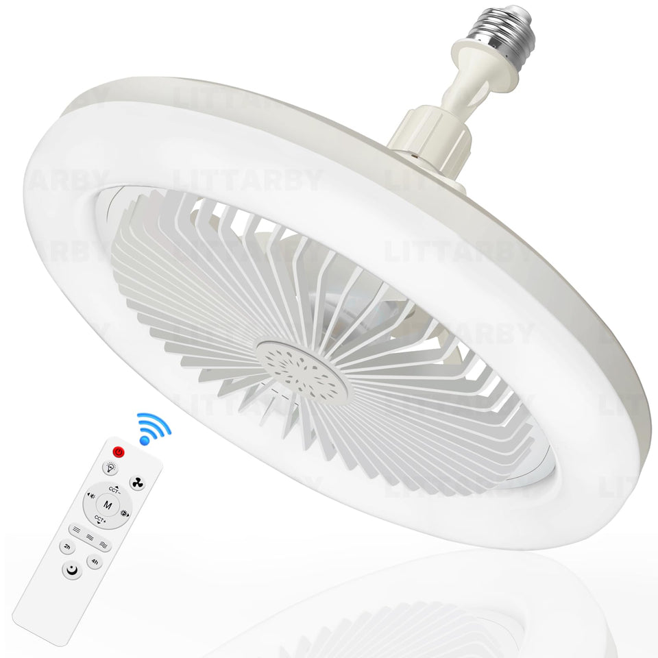 LITTARBY socket fan light remote — quick screw-in install with integrated cooling.