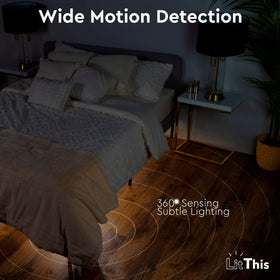 LitThis no-installation night light sits discreetly under furniture for quick guidance.
