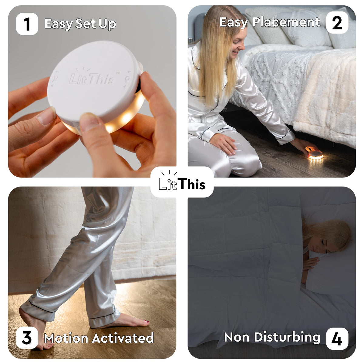 LitThis patented 360-degree sensing delivers even lighting around the bed.