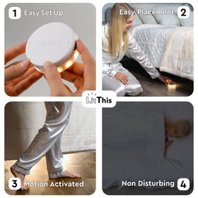 LitThis patented 360-degree sensing delivers even lighting around the bed.