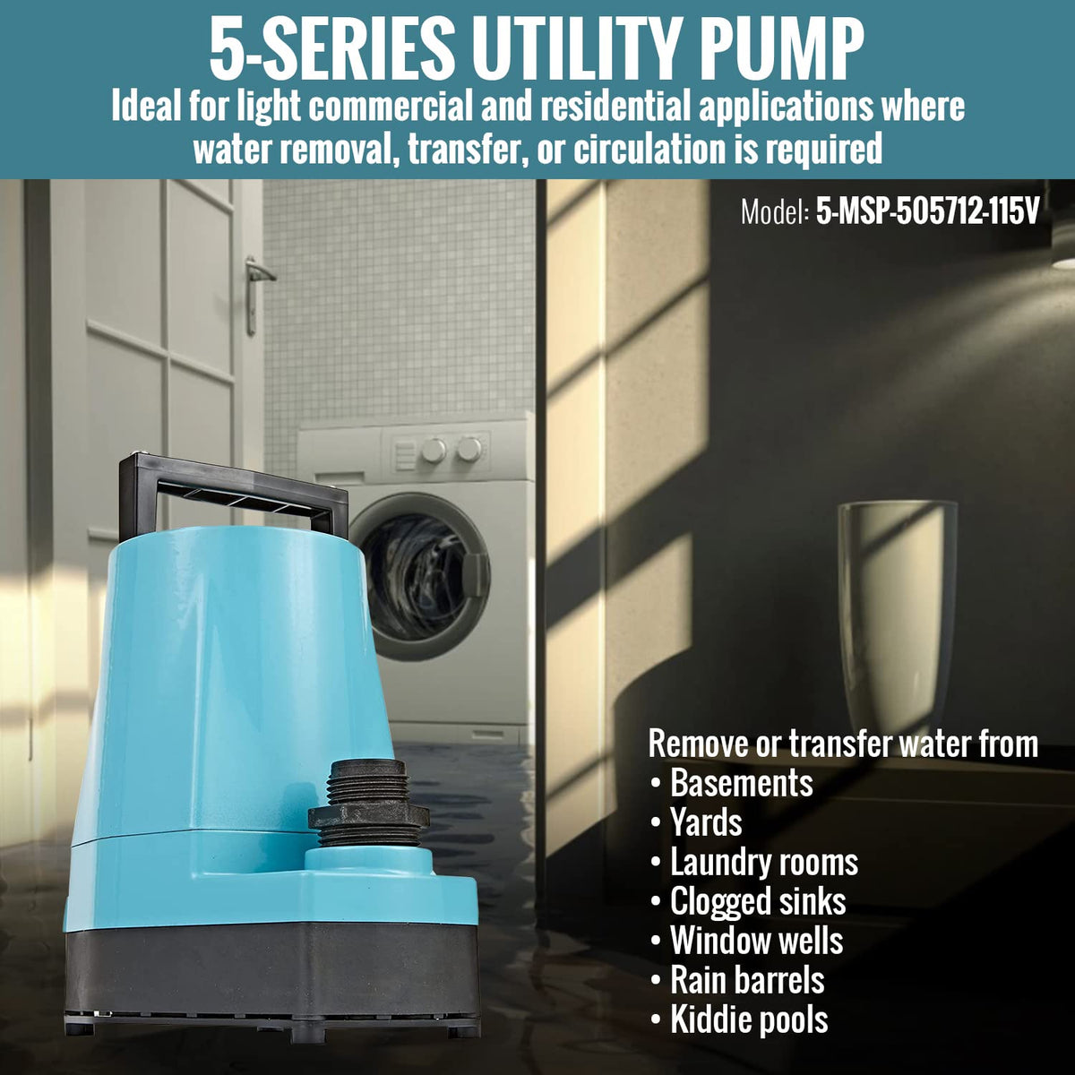 Little Giant 5-MSP with garden hose adapter for draining tasks