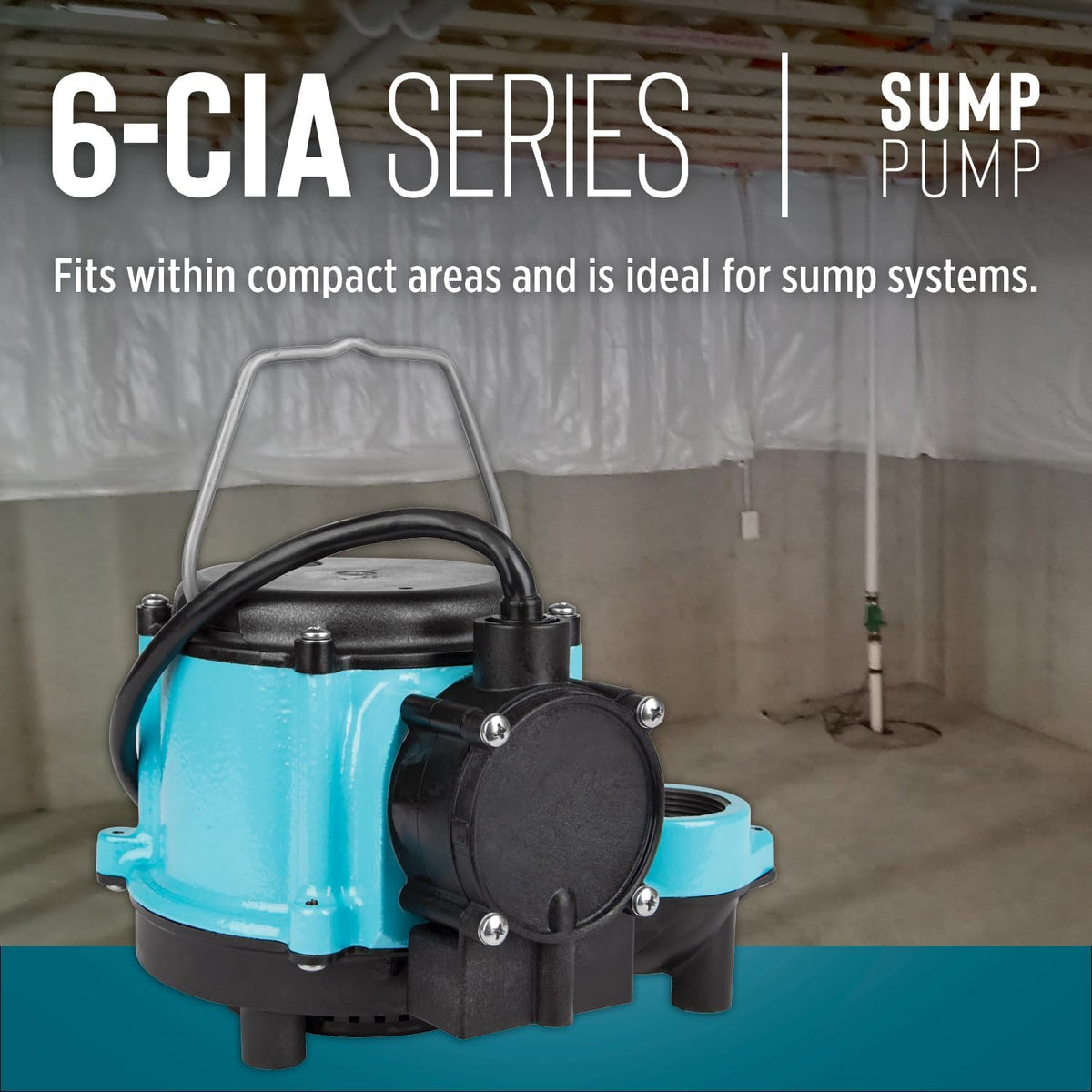 Little Giant 6-CIA 1.5-inch discharge for versatile piping connections