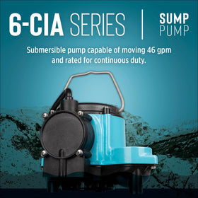 Little Giant 6-CIA thermally protected motor supports steady operation