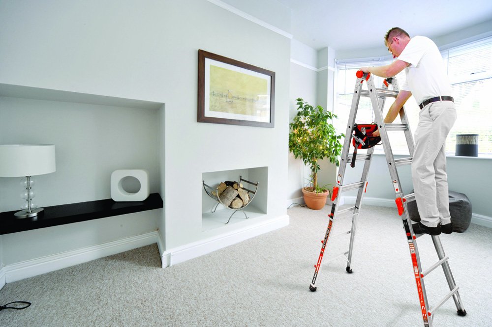 Little Giant Cargo Hold folds neatly inside ladders for compact storage.
