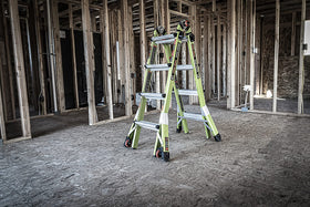 Little Giant Dark Horse 2.0 in 90-degree position for tight indoor corners.