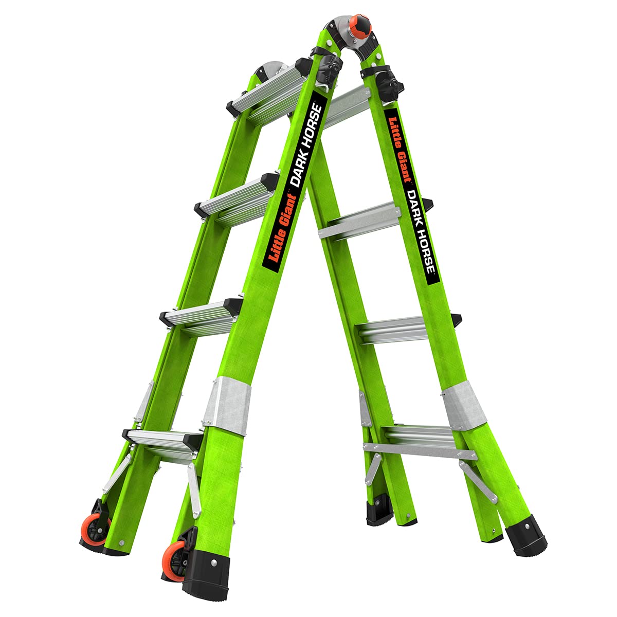 Little Giant Dark Horse 2.0 in A-frame setup for versatile elevated access.