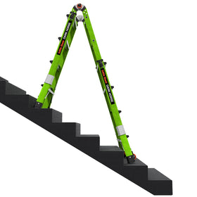 Little Giant Dark Horse 2.0 staircase setup supports stable step access.