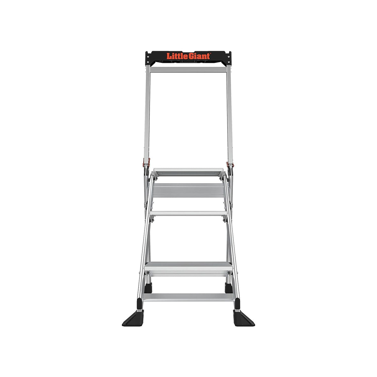 Little Giant Jumbo Step 8-1/2 inch treads provide comfortable footing during climbs.