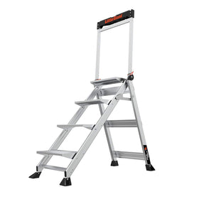 Little Giant Jumbo Step four-step side view for easy height access.